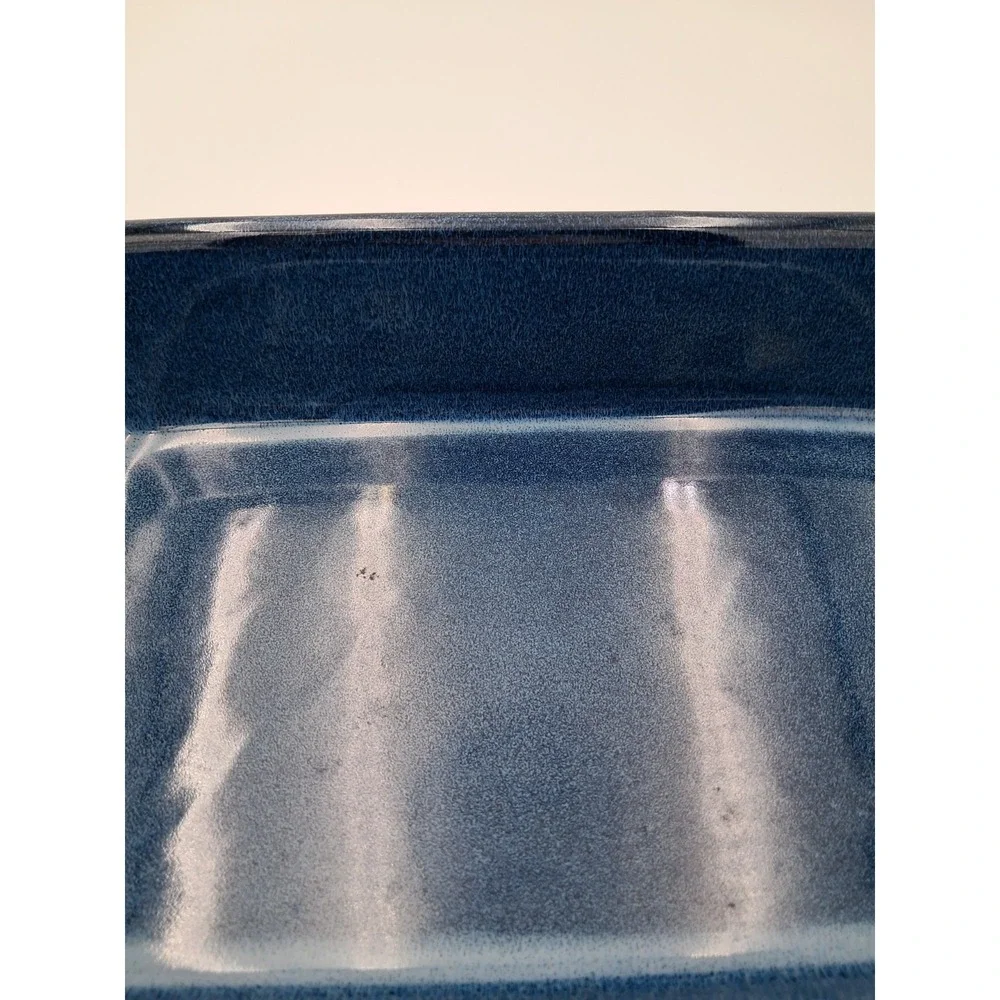 Blue Basque Ceramique Andalusian Stoneware. 13 Inch Rectangular Baker.  Needs...